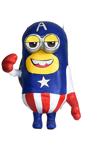 Piñata Minions Bob Capitan América